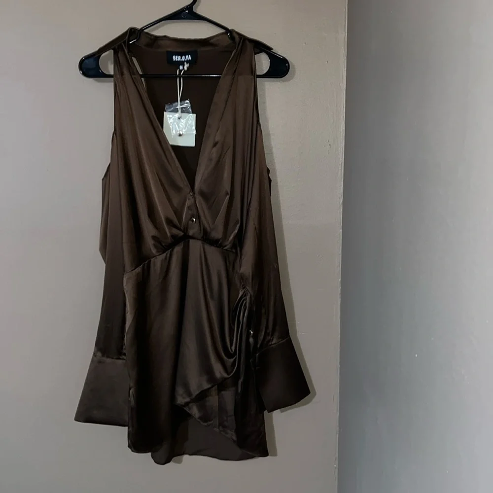 SER.O.YA - Shea Silk Dress - Size Medium - Picture 6 of 7